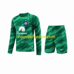 Nogometni Dres Inter Milan Golmanski Dječji Gostujući 2023-2024 Dugim Rukavima