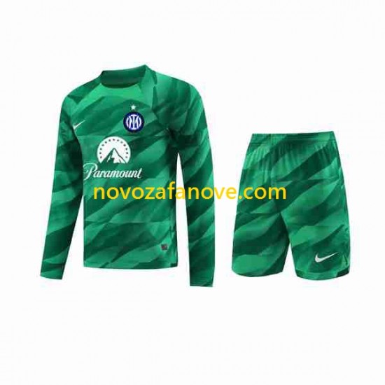 Nogometni Dres Inter Milan Golmanski Dječji Gostujući 2023-2024 Dugim Rukavima