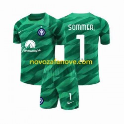 Nogometni Dres Inter Milan Sommer 1 Golmanski Dječji Gostujući 2023-2024 Kratkih Rukava