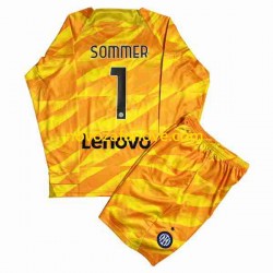Nogometni Dres Inter Milan Sommer 1 Golmanski Dječji Domaći 2023-2024 Dugim Rukavima