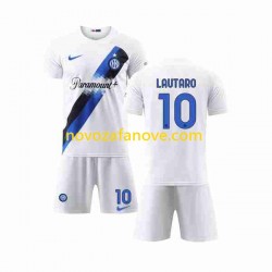 Nogometni Dres Inter Milan Lautaro Martinez 10 Dječji Gostujući 2023-2024 Kratkih Rukava