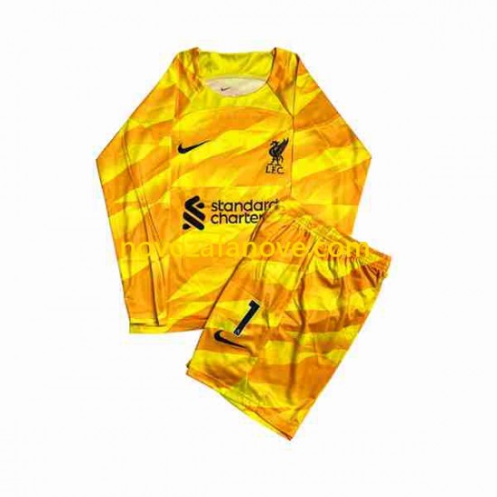 Nogometni Dres Liverpool A.Becker 1 Golmanski Dječji Treći 2023-2024 Dugim Rukavima