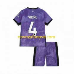 Nogometni Dres Liverpool Virgil van Dijk 4 Dječji Treći 2023-2024 Kratkih Rukava