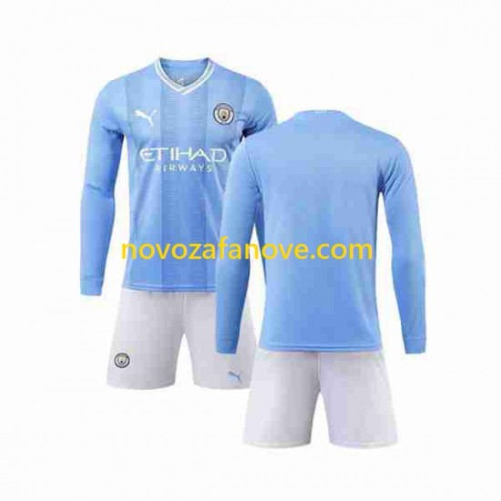 Nogometni Dres Manchester City Dječji Domaći 2023-2024 Dugim Rukavima