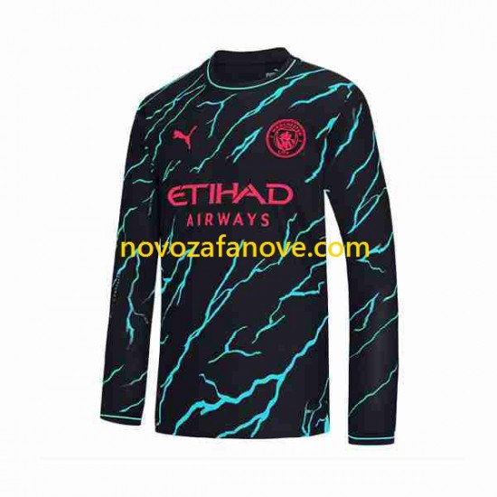 Nogometni Dres Manchester City Muški Treći 2023-2024 Dugim Rukavima