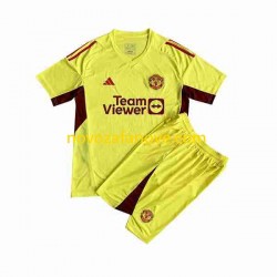 Nogometni Dres Manchester United Golmanski Dječji Gostujući 2023-2024 Kratkih Rukava