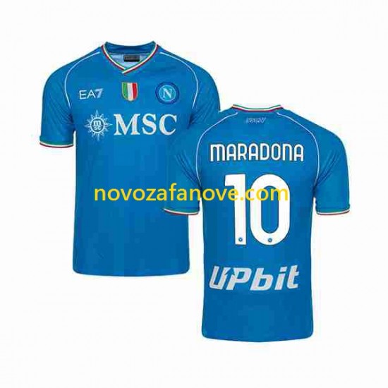 Nogometni Dres Napoli Maradona 10 Muški Domaći 2023-2024 Kratkih Rukava