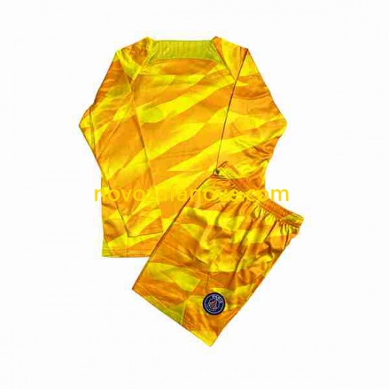 Nogometni Dres Paris Saint-Germain Golmanski Dječji Gostujući 2023-2024 Dugim Rukavima