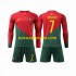 Nogometni Dres Portugal Ronaldo 7 Dječji Domaći Svjetsko prvenstvo 2022 Dugim Rukavima