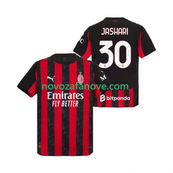 Nogometni Dres AC Milan Ardon Jashari 30 Muški Domaći 2025-2026 Kratkih Rukava