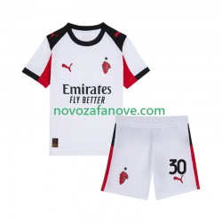 Nogometni Dres AC Milan Ardon Jashari 30 Dječji Gostujući 2025-2026 Kratkih Rukava