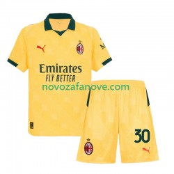 Nogometni Dres AC Milan Ardon Jashari 30 Dječji Treći 2025-2026 Kratkih Rukava