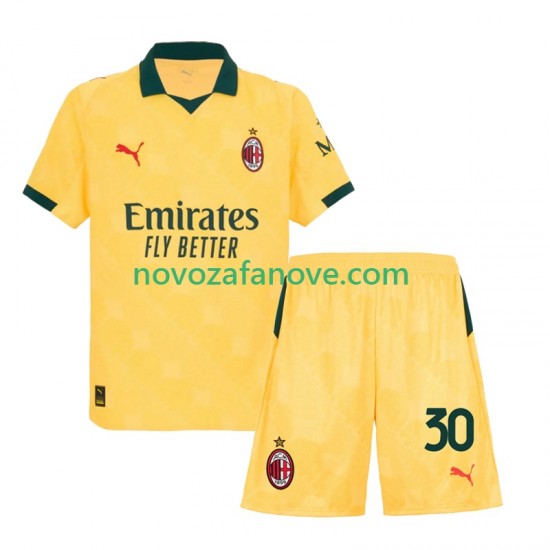 Nogometni Dres AC Milan Ardon Jashari 30 Dječji Treći 2025-2026 Kratkih Rukava