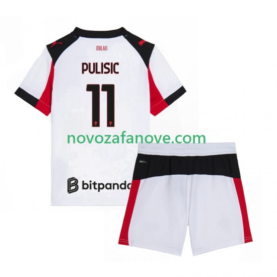 Nogometni Dres AC Milan Christian Pulisic 11 Dječji Gostujući 2025-2026 Kratkih Rukava