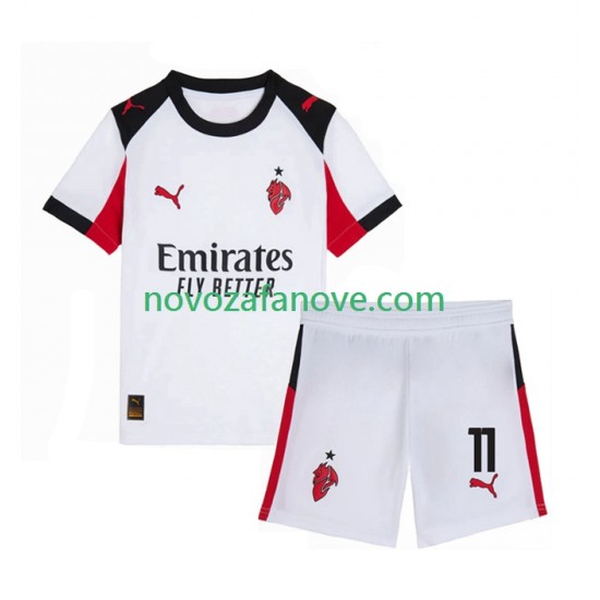 Nogometni Dres AC Milan Christian Pulisic 11 Dječji Gostujući 2025-2026 Kratkih Rukava