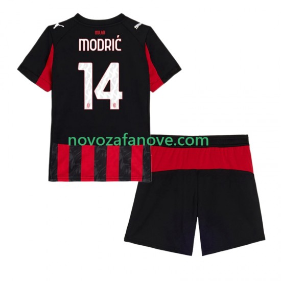 Nogometni Dres AC Milan Modrić Luca 14 Dječji Domaći 2025-2026 Kratkih Rukava