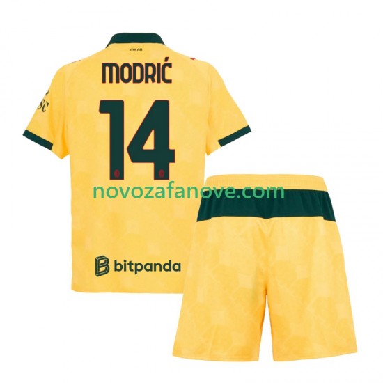 Nogometni Dres AC Milan Modrić Luca 14 Dječji Treći 2025-2026 Kratkih Rukava