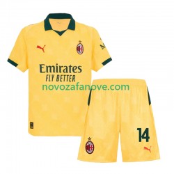 Nogometni Dres AC Milan Modrić Luca 14 Dječji Treći 2025-2026 Kratkih Rukava