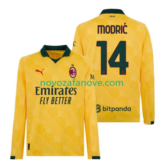 Nogometni Dres AC Milan Modrić Luca 14 Muški Treći 2025-2026 Dugim Rukavima