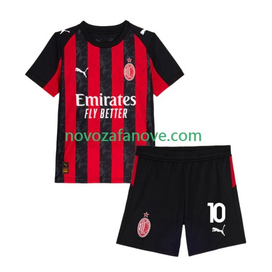 Nogometni Dres AC Milan Rafael Leao 10 Dječji Domaći 2025-2026 Kratkih Rukava