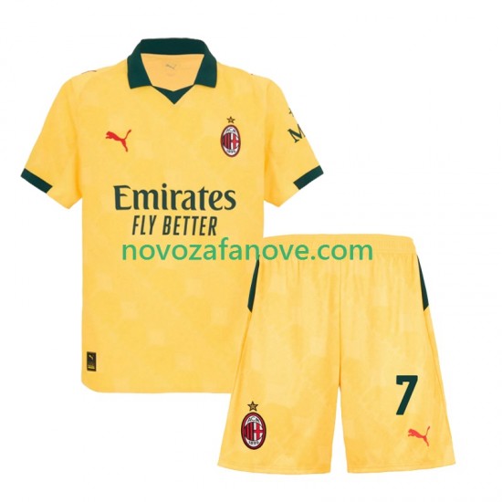 Nogometni Dres AC Milan Santiago Gimenez 7 Dječji Treći 2025-2026 Kratkih Rukava