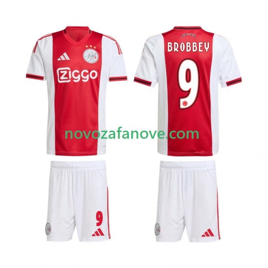 Nogometni Dres AFC Ajax Brian Brobbey 9 Dječji Domaći 2025-2026 Kratkih Rukava