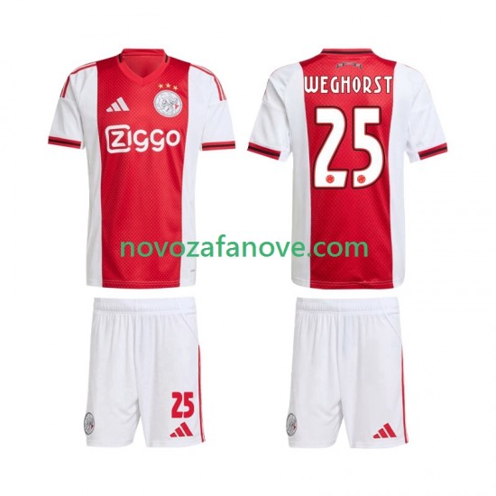 Nogometni Dres AFC Ajax Wout Weghorst 25 Dječji Domaći 2025-2026 Kratkih Rukava