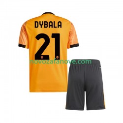 Nogometni Dres Roma Dybala 21 Dječji Gostujući 2025-2026 Kratkih Rukava