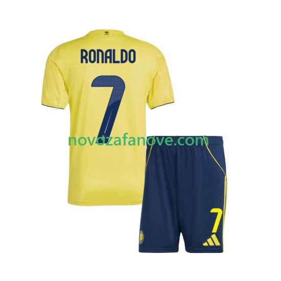 Nogometni Dres Al Nassr Cristiano Ronaldo 7 Dječji Domaći 2025-2026 Kratkih Rukava