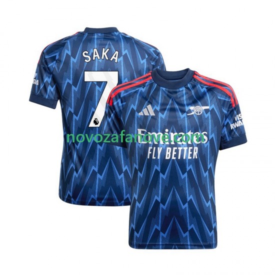 Nogometni Dres Arsenal Bukayo Saka 7 Muški Gostujući 2025-2026 Kratkih Rukava