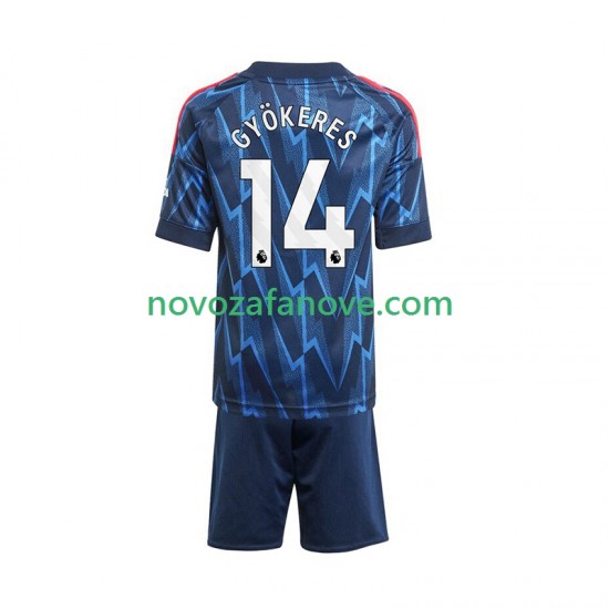 Nogometni Dres Arsenal Viktor Gyokeres 14 Dječji Gostujući 2025-2026 Kratkih Rukava
