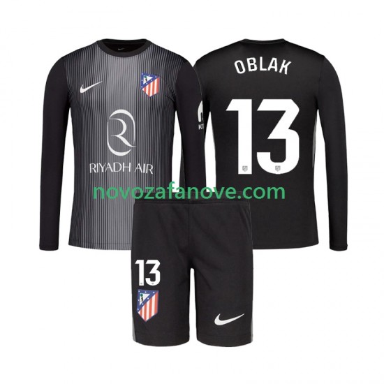 Nogometni Dres Atlético Madrid Jan Oblak 13 Golmanski Dječji Gostujući 2025-2026 Dugim Rukavima