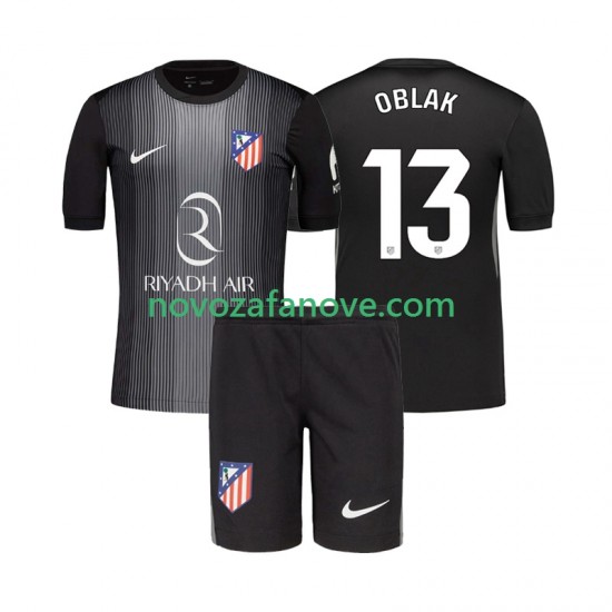 Nogometni Dres Atlético Madrid Jan Oblak 13 Golmanski Dječji Gostujući 2025-2026 Kratkih Rukava