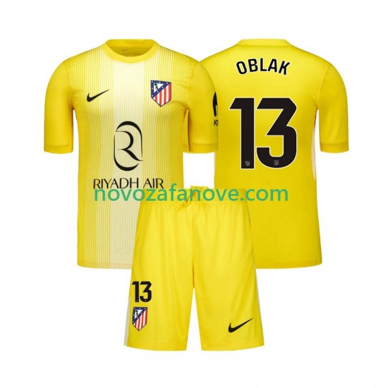 Nogometni Dres Atlético Madrid Jan Oblak 13 Golmanski Dječji Domaći 2025-2026 Kratkih Rukava