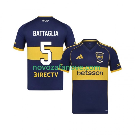 Nogometni Dres CA Boca Juniors Rodrigo Battaglia 5 Muški Domaći 2025-2026 Kratkih Rukava