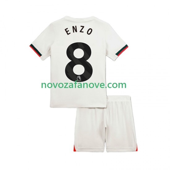 Nogometni Dres Chelsea Enzo Fernandez 8 Dječji Gostujući 2025-2026 Kratkih Rukava