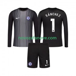 Nogometni Dres Chelsea Robert Sanchez 1 Golmanski Dječji Domaći 2025-2026 Dugim Rukavima