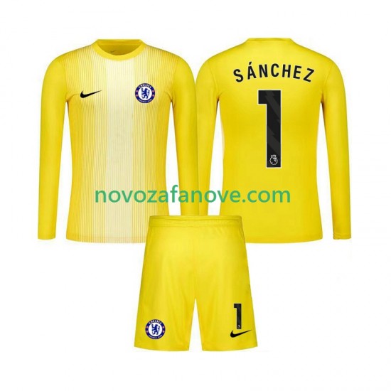 Nogometni Dres Chelsea Robert Sanchez 1 Golmanski Dječji Treći 2025-2026 Dugim Rukavima