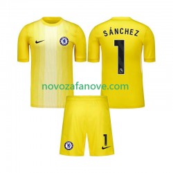 Nogometni Dres Chelsea Robert Sanchez 1 Golmanski Dječji Treći 2025-2026 Kratkih Rukava