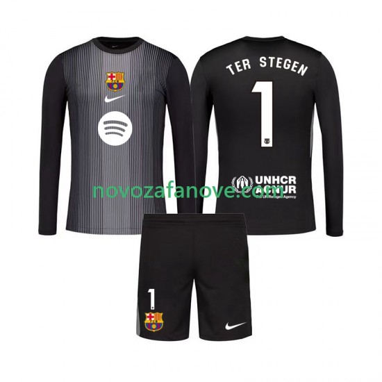 Nogometni Dres FC Barcelona Ter Stegen 1 Golmanski Dječji Treći 2025-2026 Dugim Rukavima