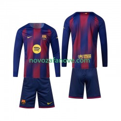 Nogometni Dres FC Barcelona Dječji Domaći 2025-2026 Dugim Rukavima