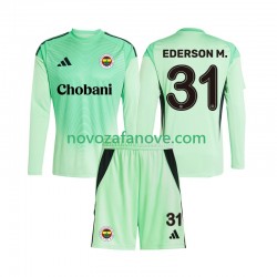 Nogometni Dres Fenerbahce Ederson Moraes 31 Golmanski Dječji Gostujući 2025-2026 Dugim Rukavima