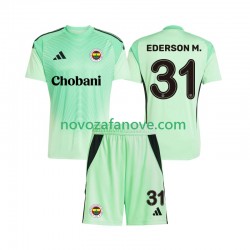 Nogometni Dres Fenerbahce Ederson Moraes 31 Golmanski Dječji Gostujući 2025-2026 Kratkih Rukava