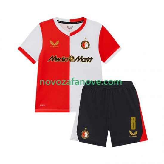 Nogometni Dres Feyenoord Rotterdam Quinten Timber 8 Dječji Domaći 2025-2026 Kratkih Rukava