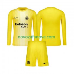 Nogometni Dres Inter Milan Golmanski Dječji Gostujući 2025-2026 Dugim Rukavima