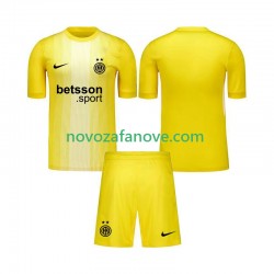 Nogometni Dres Inter Milan Golmanski Dječji Gostujući 2025-2026 Kratkih Rukava