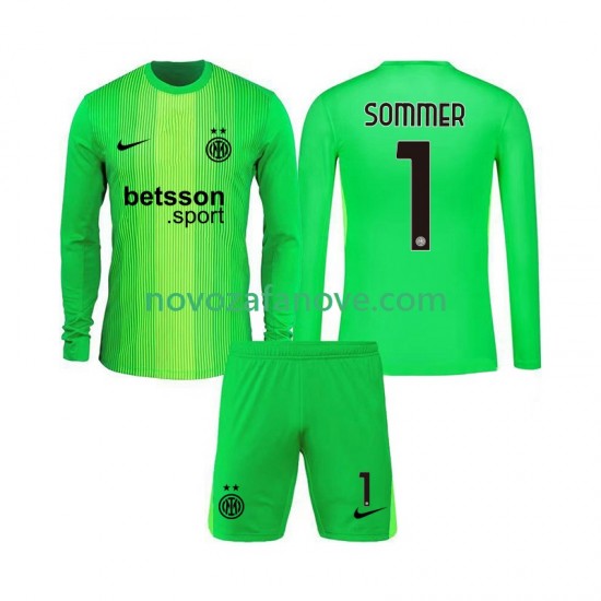 Nogometni Dres Inter Milan Yann Sommer 1 Golmanski Dječji Treći 2025-2026 Dugim Rukavima