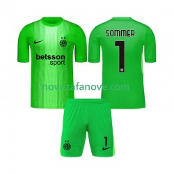 Nogometni Dres Inter Milan Yann Sommer 1 Golmanski Dječji Treći 2025-2026 Kratkih Rukava