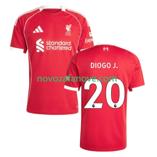Nogometni Dres Liverpool Diogo Jota 20 Muški Domaći 2025-2026 Kratkih Rukava