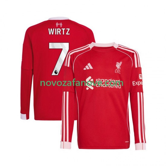 Nogometni Dres Liverpool Florian Wirtz 7 Muški Domaći 2025-2026 Dugim Rukavima